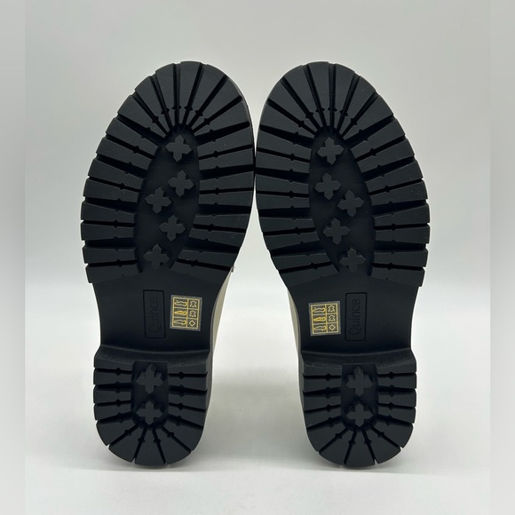 Quince Italian Cow Leather Lug Sole Loafers Bone Ivory Platform Shoes US 9 NIB - Picture 9 of 11